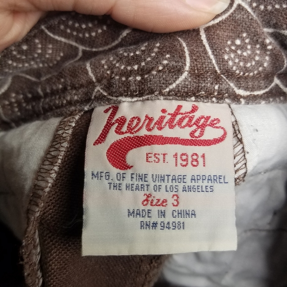 Heritage 1981 Brown Linen Shorty Shorts Juniors 3 - Picture 7 of 10
